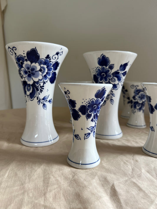 Heinen Delfts blauw // set 9 stuks