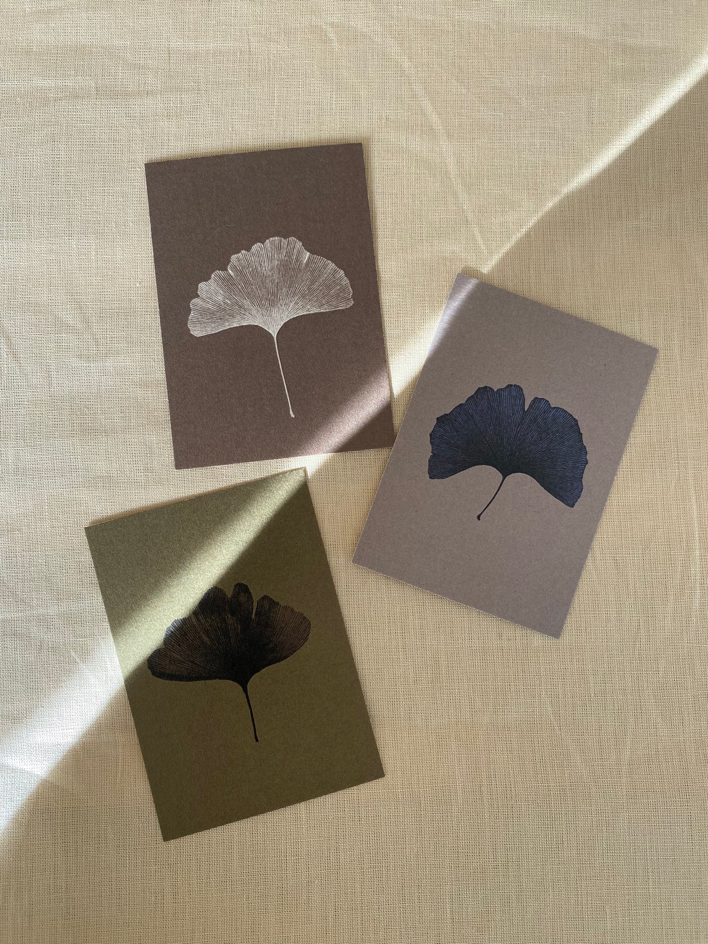 Kaart van Liekiwi ‘Ginkgo brown & blue’