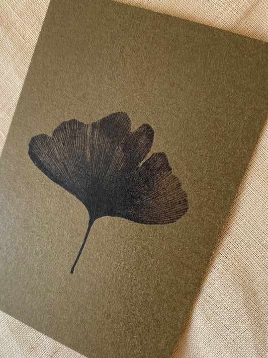 Kaart van Liekiwi ‘Ginkgo brown & blue’