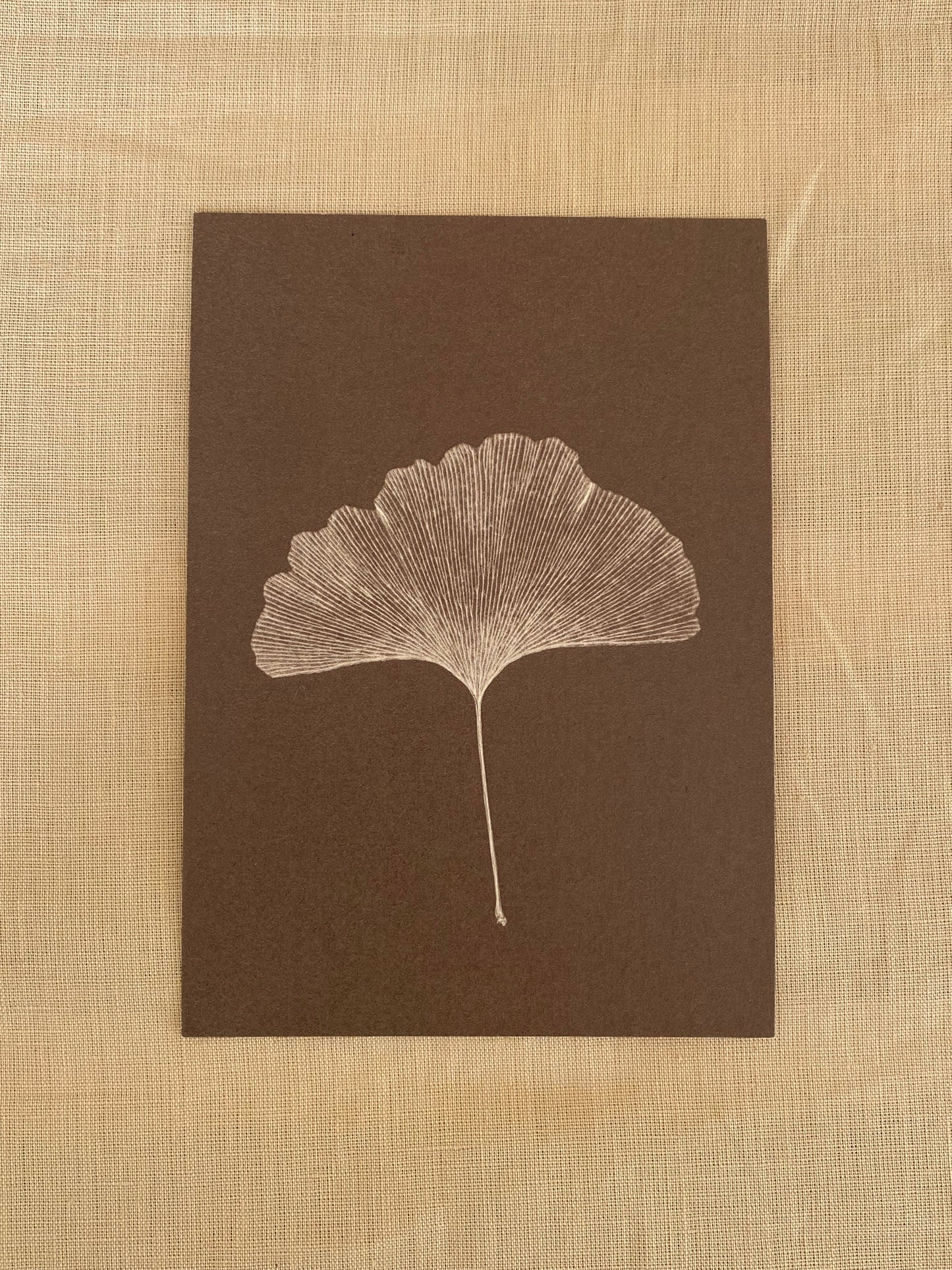 Kaart van Liekiwi ‘Ginkgo brown & gold’