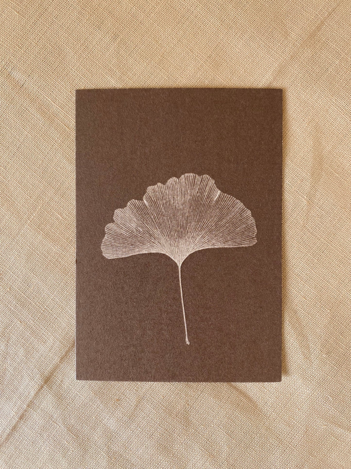 Kaart van Liekiwi ‘Ginkgo brown & gold’