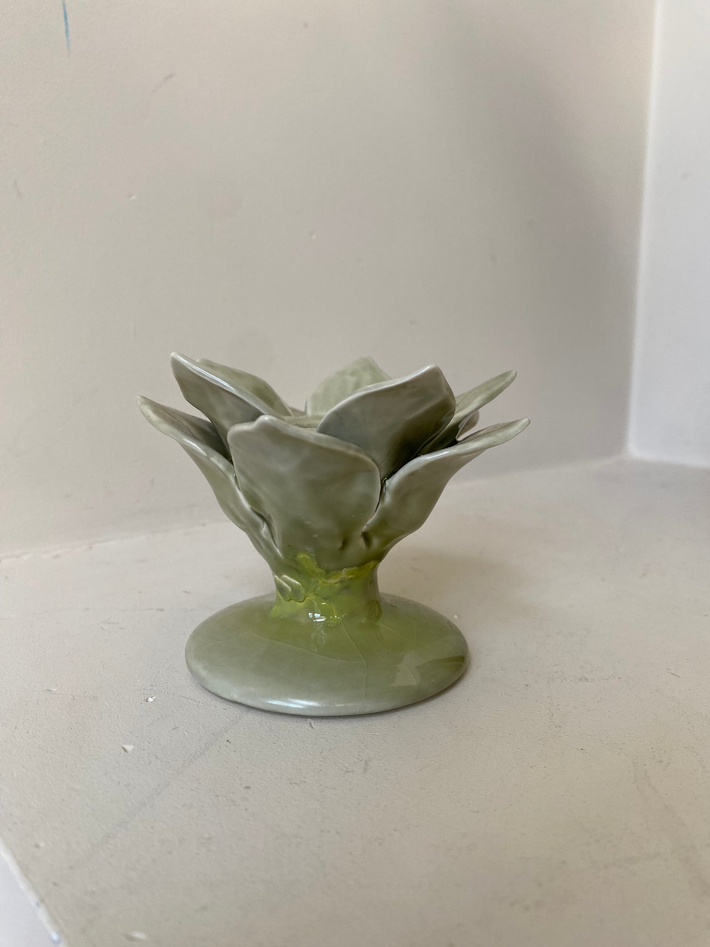 Kandelaar // groen ‘leaf’