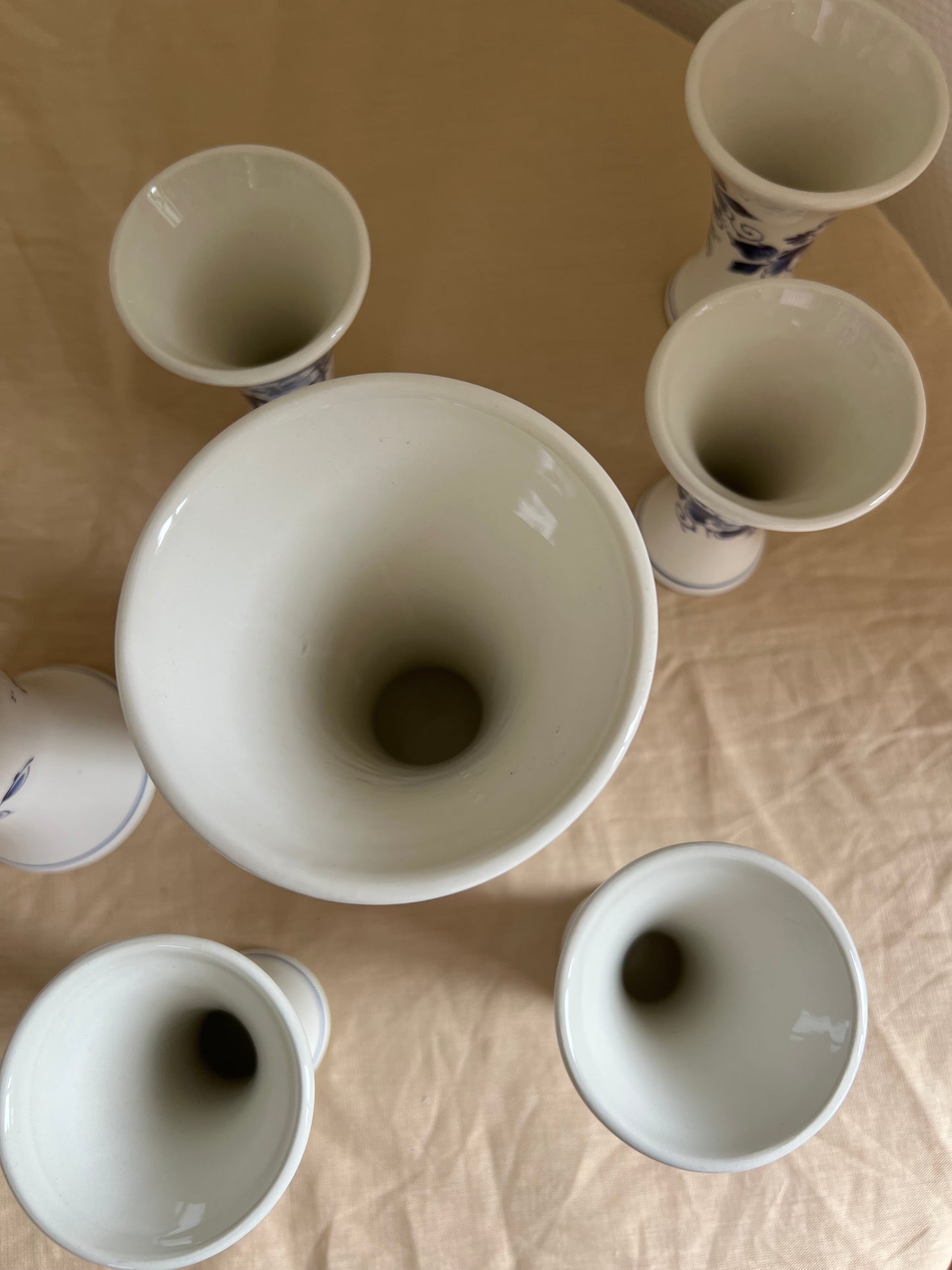 Heinen Delfts blauw // set 9 stuks
