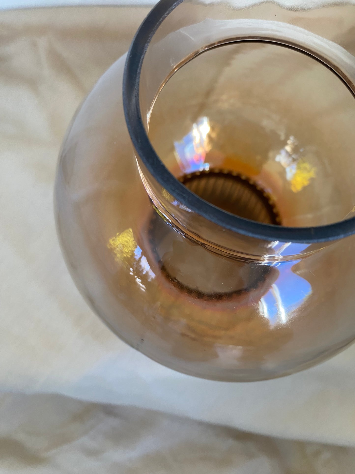 Vaas licht oranje/ glans
