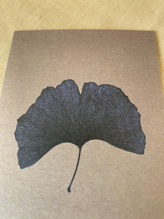 Kaart van Liekiwi ‘Ginkgo beige & blue’