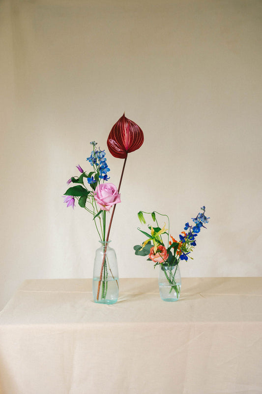 Vaasjes gerecycled glas klein ‘number 4’