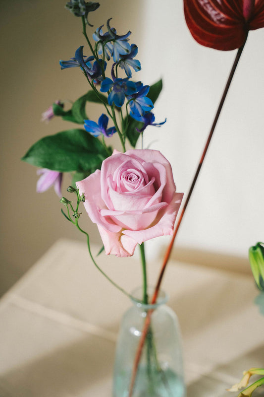 Vaasjes gerecycled glas groot ‘number 3’