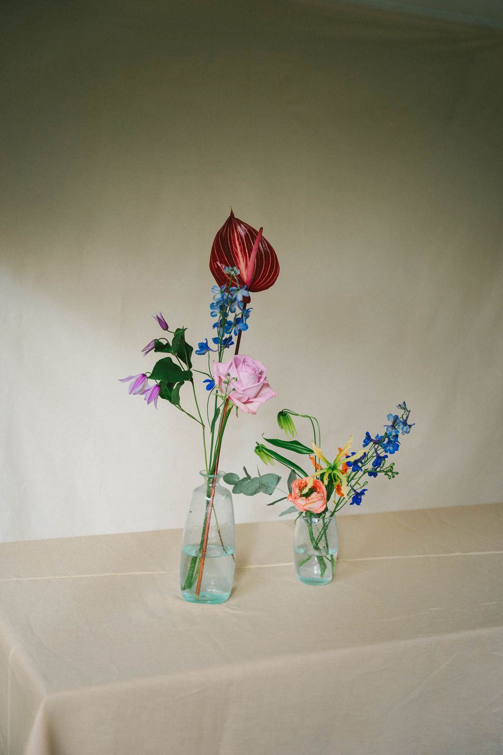 Vaasjes gerecycled glas groot ‘number 3’