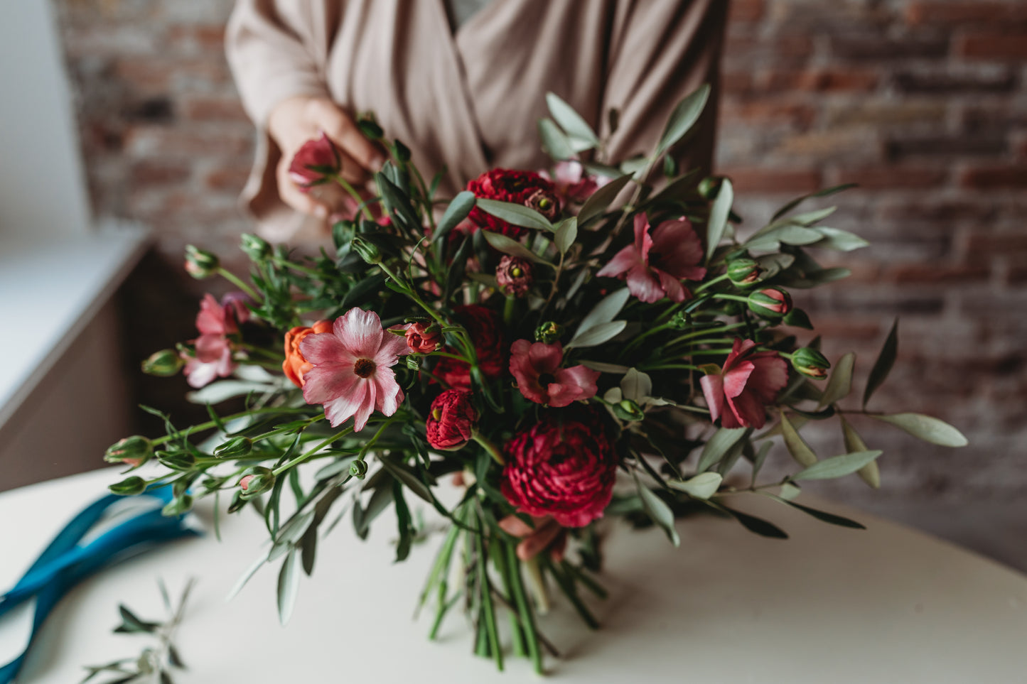 Boeket van seizoensbloemen