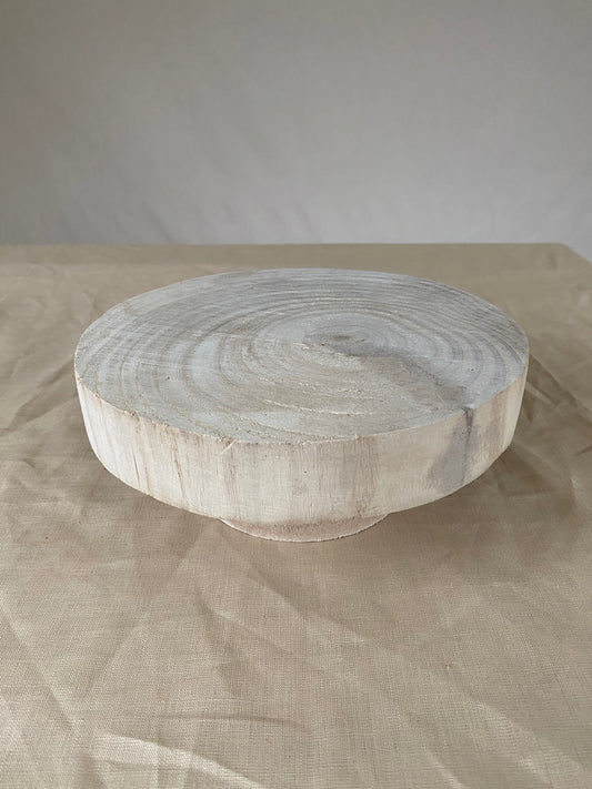 Houten presentatie plateau met voet