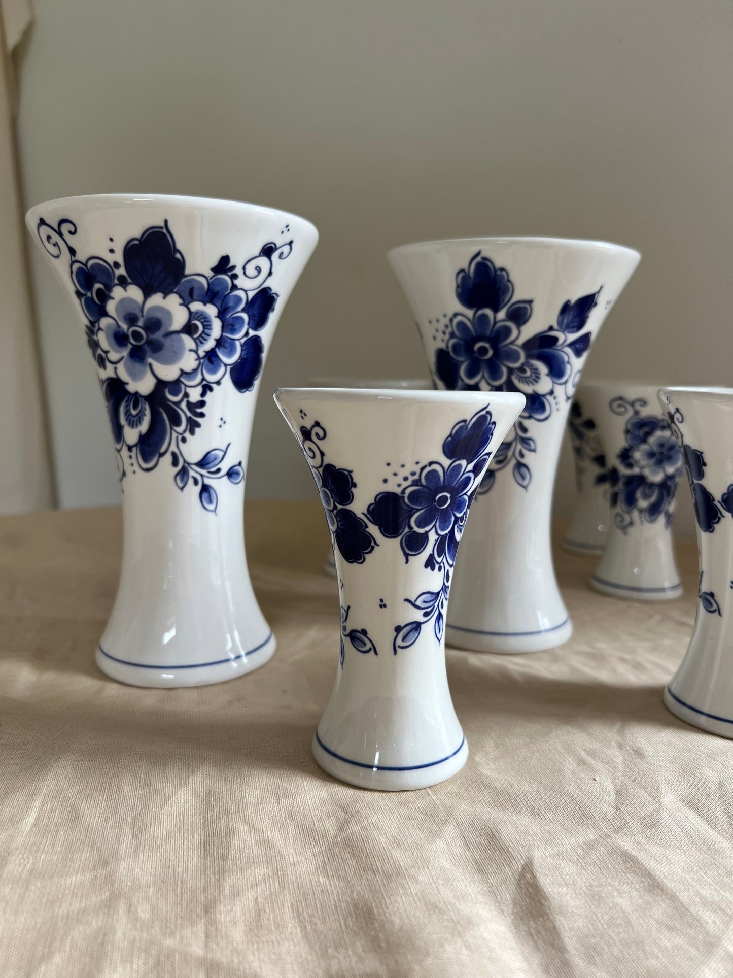 Heinen Delfts blauw // set 9 stuks