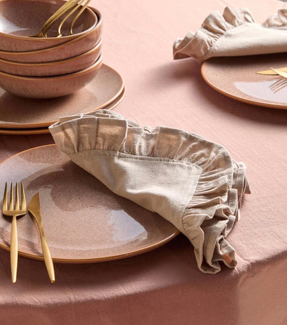 Servetten // NOUS living // beige met ruffle