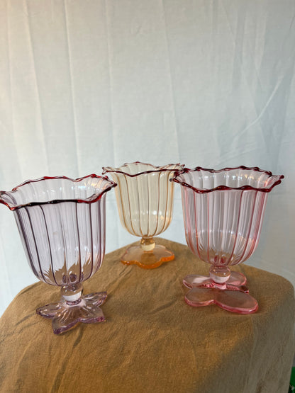 Set van glas // huur incl prikker voor Ikebana